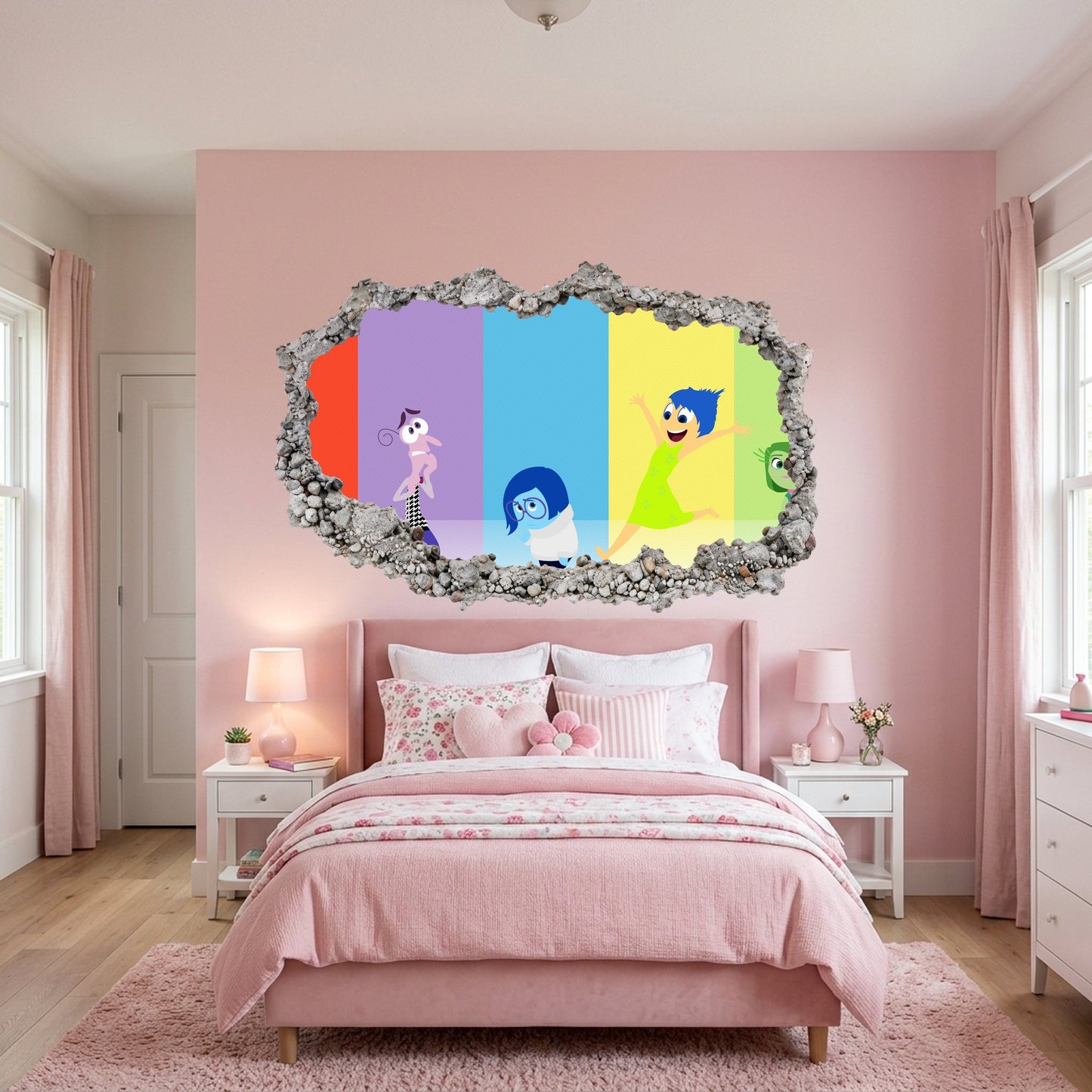 Disney Pixar Inside Out Smashed Brick Decal Nursery Wall Art 295