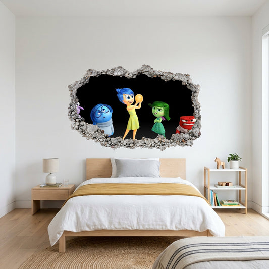 Disney Pixar Inside Out Vinyl Mural 3D Wall Hole Decal 333