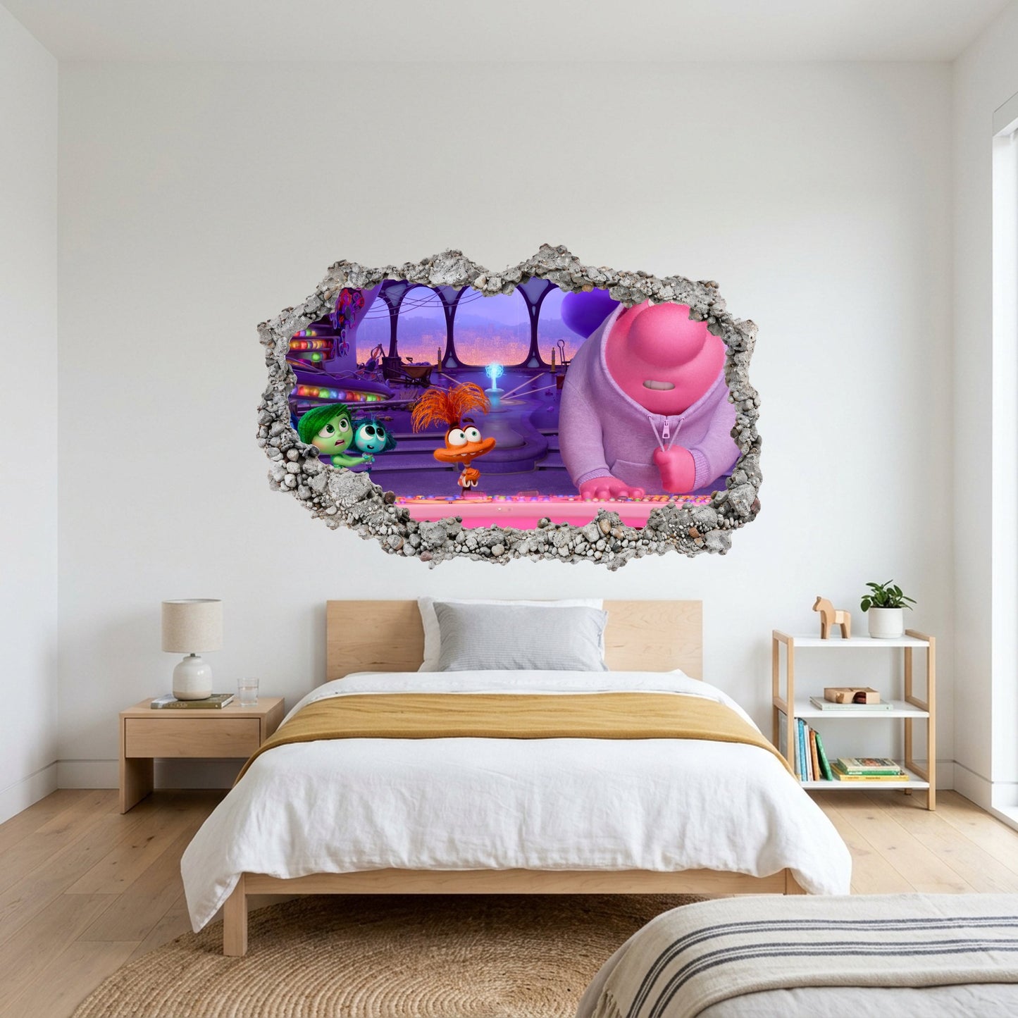 Disney Pixar Inside Out Wall Art Sticker 3D Wall Hole Decal 281