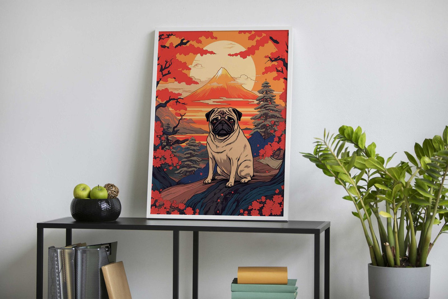 Dog Japanese Landscape Asian Style Poster | Wall Art for Home & Office | High-Quality Print - High-Quality Visual Display