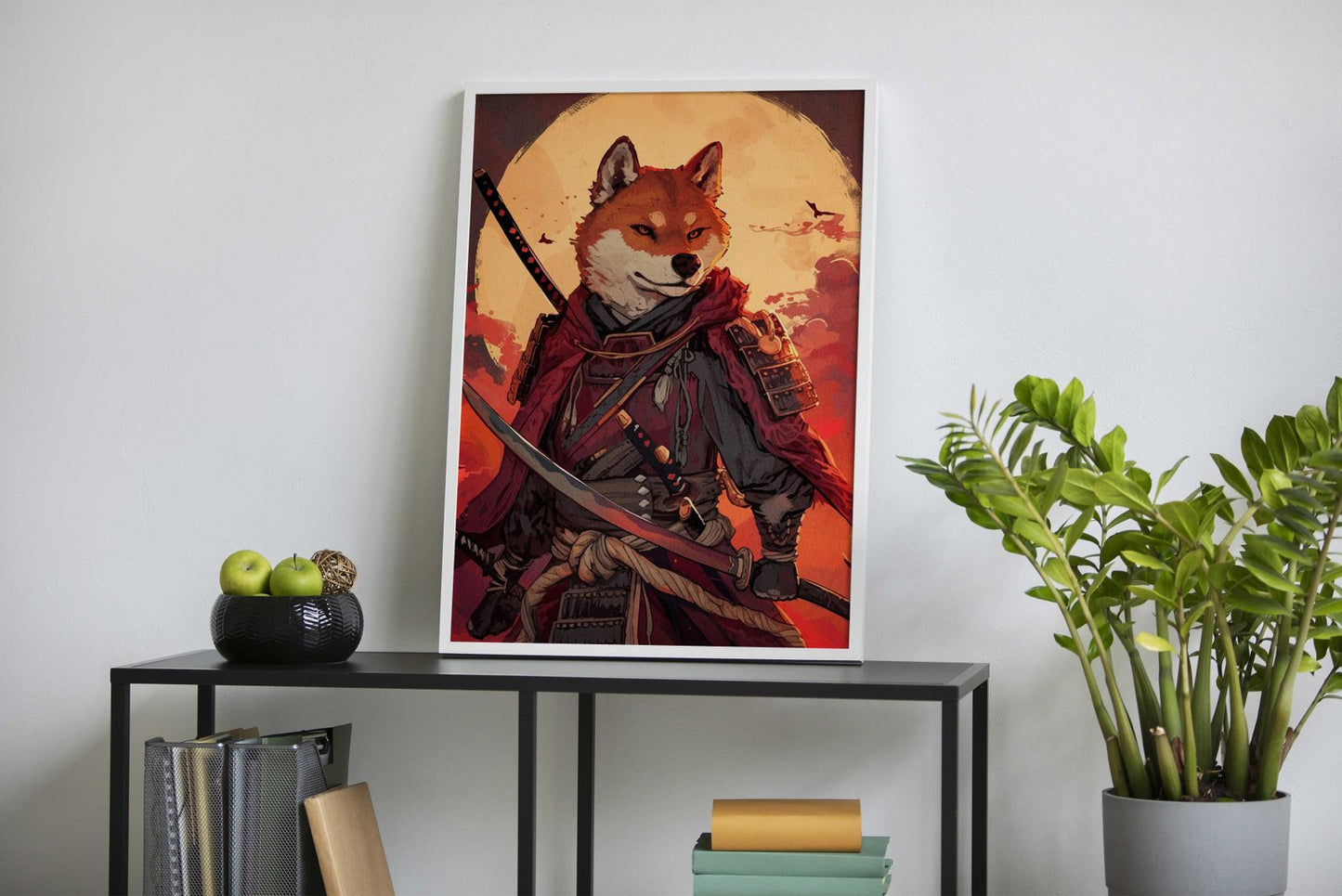 Dog Samurai Asian Style Poster | Wall Art for Home & Office | High-Quality Print - High-Quality Visual Display