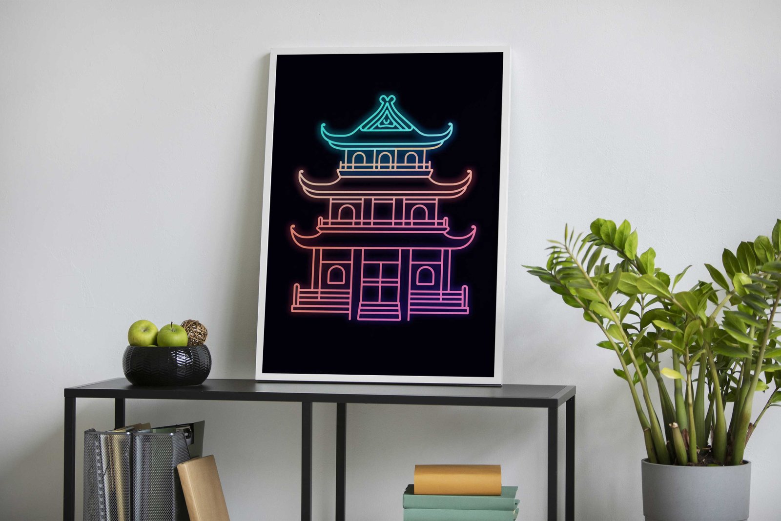 Dojo Light Neon Japan Asian Style Poster | Wall Art for Home & Office | High-Quality Print - High-Quality Visual Display