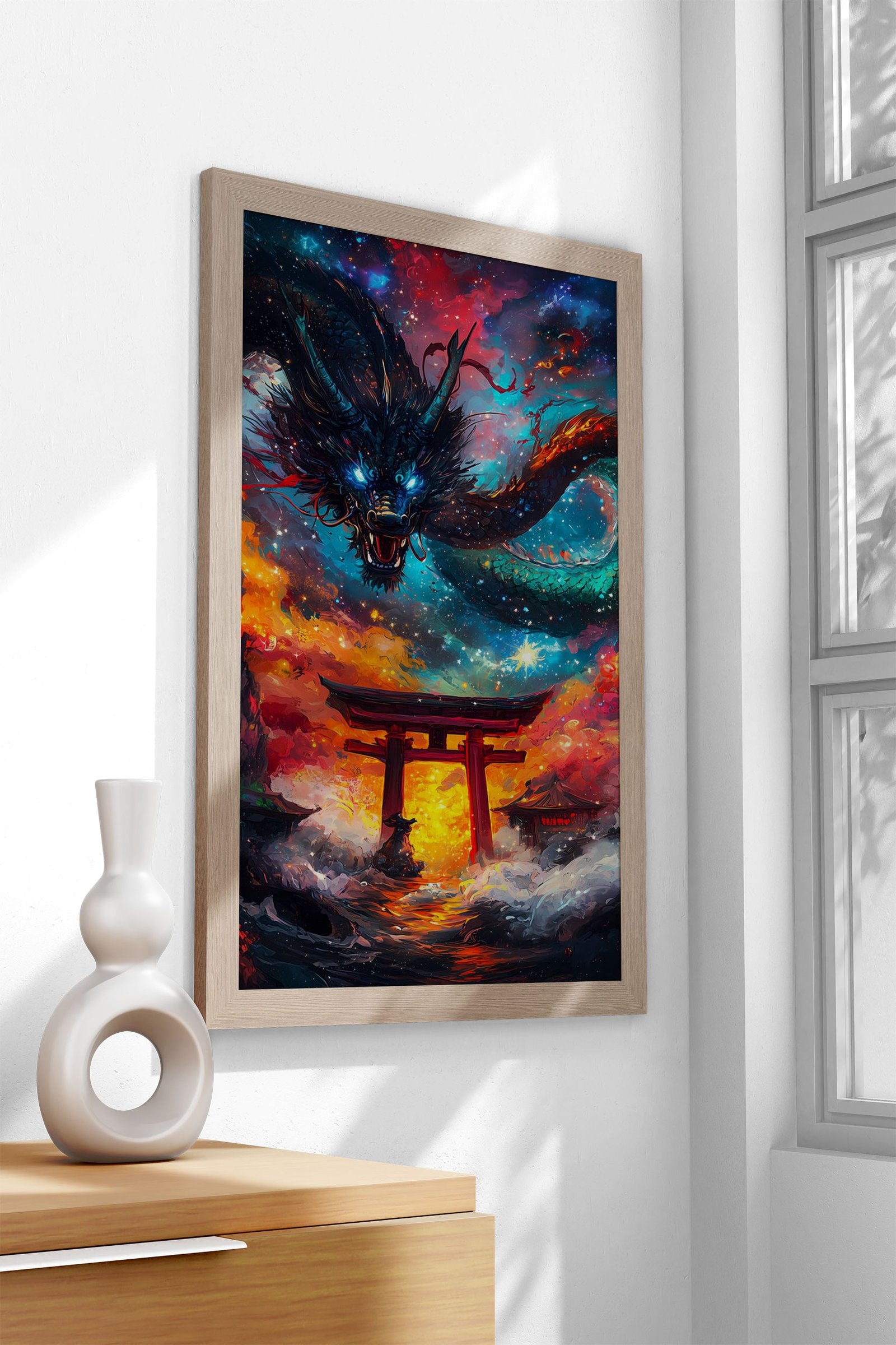 Dragon Galaxy Gate Asian Style Poster | Wall Art for Home & Office | High-Quality Print - High-Quality Visual Display