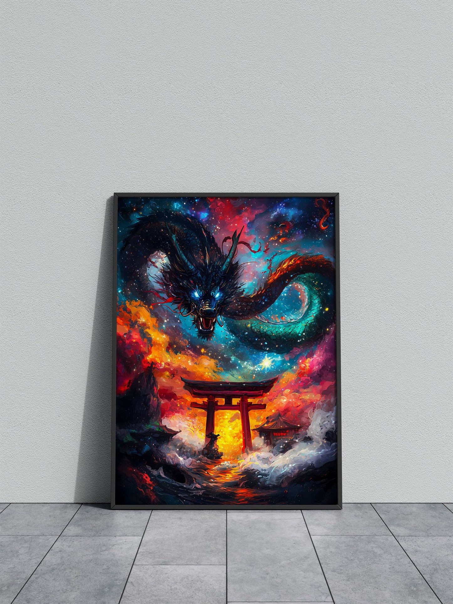 Dragon Galaxy Gate Asian Style Poster | Wall Art for Home & Office | High-Quality Print - High-Quality Visual Display