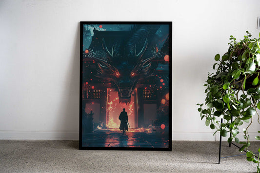 Dragon Gate Asian Style Poster | Wall Art for Home & Office | High-Quality Print - High-Quality Visual Display