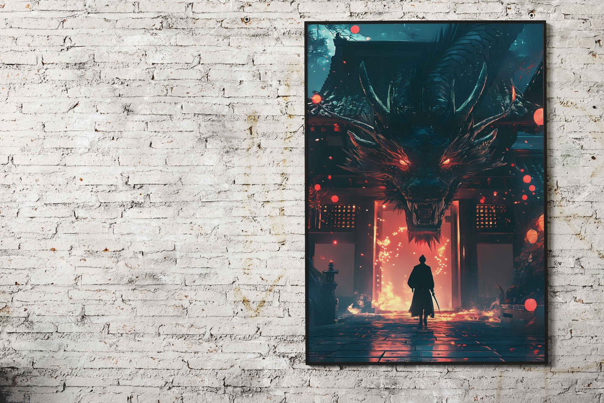 Dragon Gate Asian Style Poster | Wall Art for Home & Office | High-Quality Print - High-Quality Visual Display