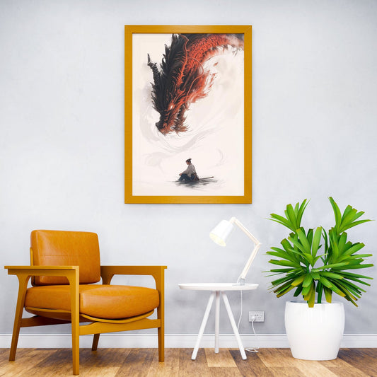 Dragon Gaze Asian Style Poster | Wall Art for Home & Office | High-Quality Print - High-Quality Visual Display