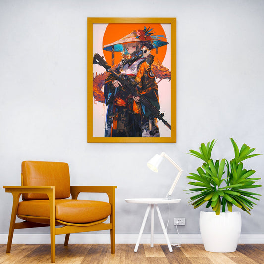Dragon Geisha Assassin Asian Style Poster | Wall Art for Home & Office | High-Quality Print - High-Quality Visual Display