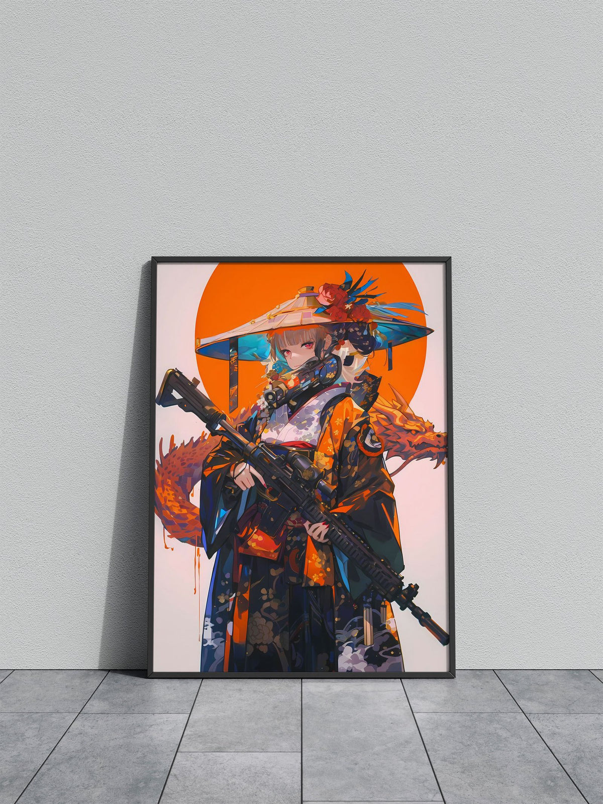 Dragon Geisha Assassin Asian Style Poster | Wall Art for Home & Office | High-Quality Print - High-Quality Visual Display