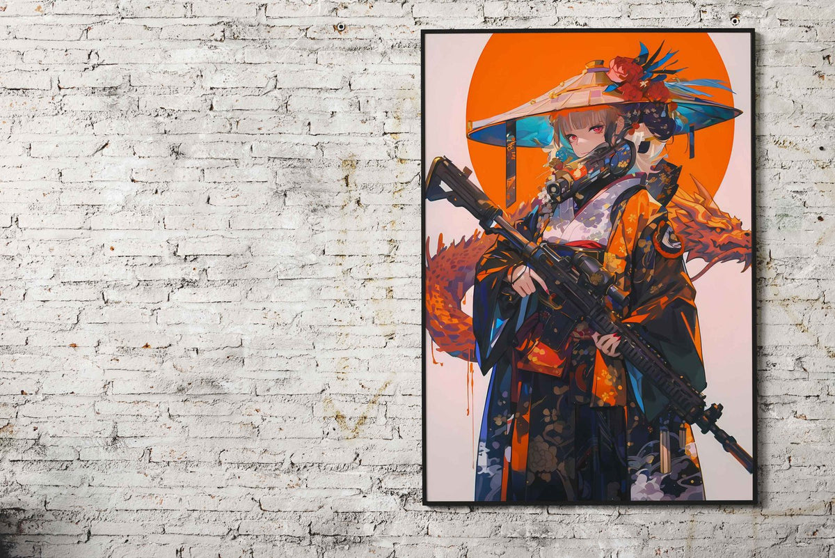 Dragon Geisha Assassin Asian Style Poster | Wall Art for Home & Office | High-Quality Print - High-Quality Visual Display