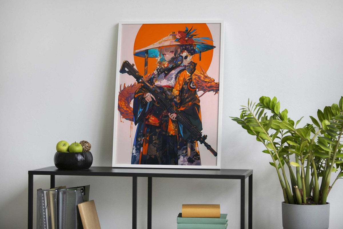 Dragon Geisha Assassin Asian Style Poster | Wall Art for Home & Office | High-Quality Print - High-Quality Visual Display