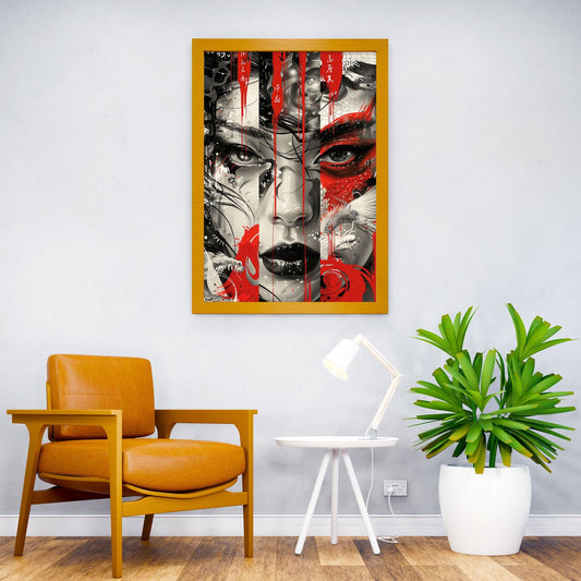 Dragon Geisha Samurai Asian Style Poster | Wall Art for Home & Office | High-Quality Print - High-Quality Visual Display