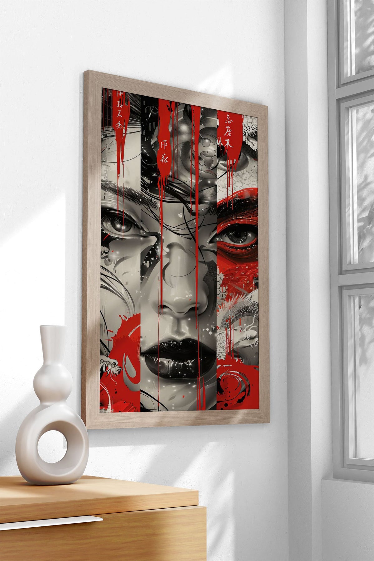Dragon Geisha Samurai Asian Style Poster | Wall Art for Home & Office | High-Quality Print - High-Quality Visual Display