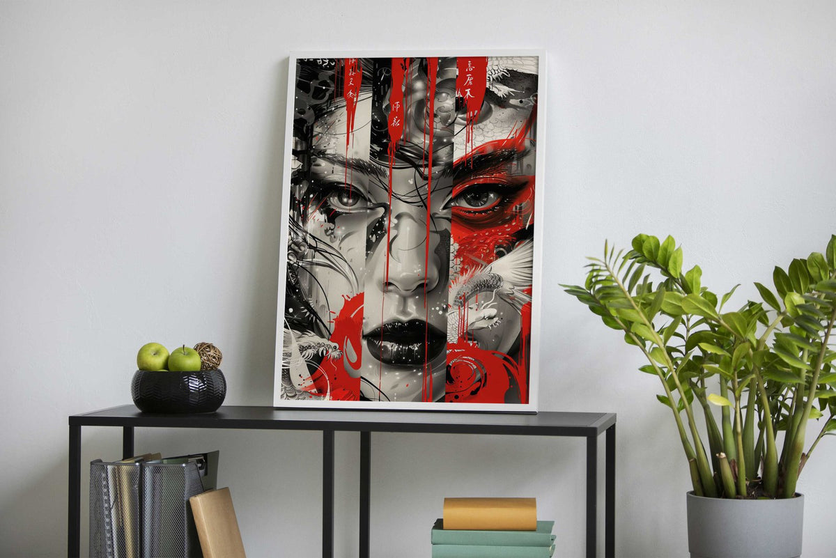 Dragon Geisha Samurai Asian Style Poster | Wall Art for Home & Office | High-Quality Print - High-Quality Visual Display