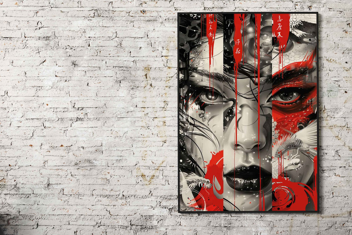 Dragon Geisha Samurai Asian Style Poster | Wall Art for Home & Office | High-Quality Print - High-Quality Visual Display