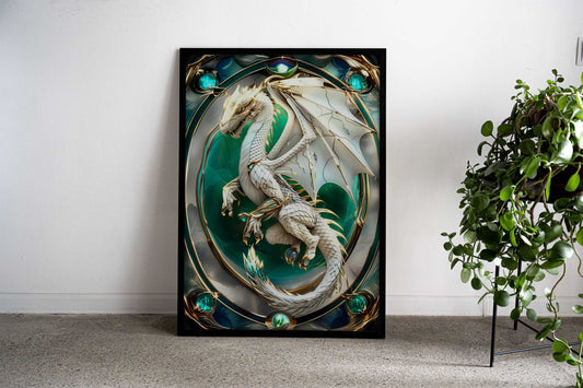 Dragon Kintsugi Art Asian Style Poster | Wall Art for Home & Office | High-Quality Print - High-Quality Visual Display
