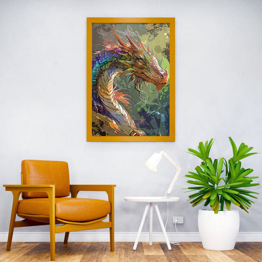 Dragon Mystic Abstract Asian Style Poster | Wall Art for Home & Office | High-Quality Print - High-Quality Visual Display