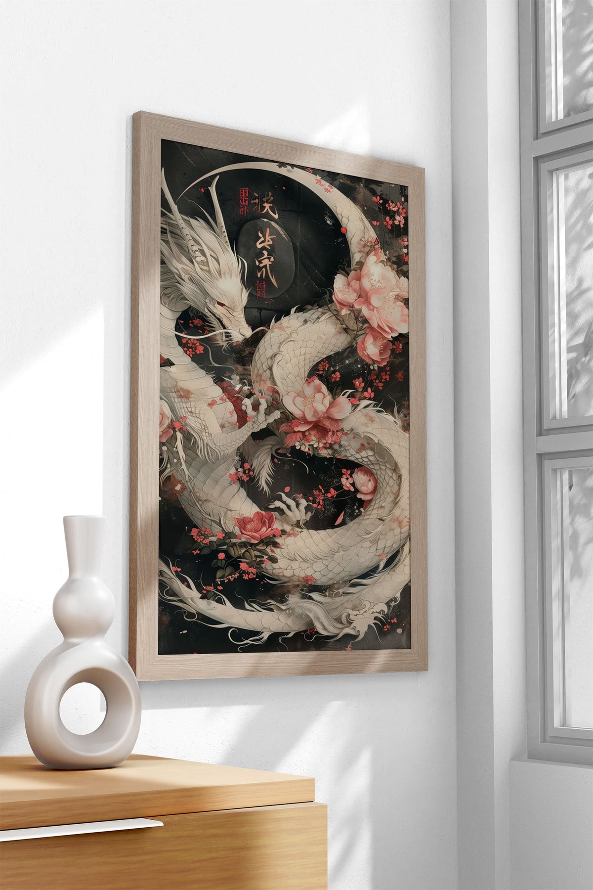 Dragon Sakura Japanese Asian Style Poster | Wall Art for Home & Office | High-Quality Print - High-Quality Visual Display