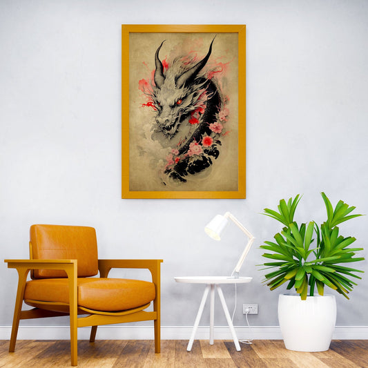 Dragon Scroll No10 Asian Style Poster | Wall Art for Home & Office | High-Quality Print - High-Quality Visual Display