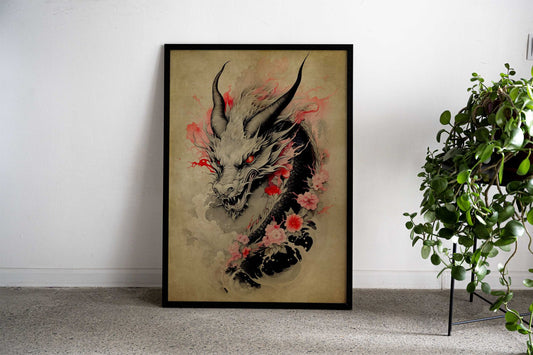 Dragon Scroll No10 Asian Style Poster | Wall Art for Home & Office | High-Quality Print - High-Quality Visual Display