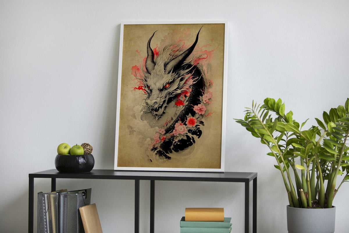 Dragon Scroll No10 Asian Style Poster | Wall Art for Home & Office | High-Quality Print - High-Quality Visual Display