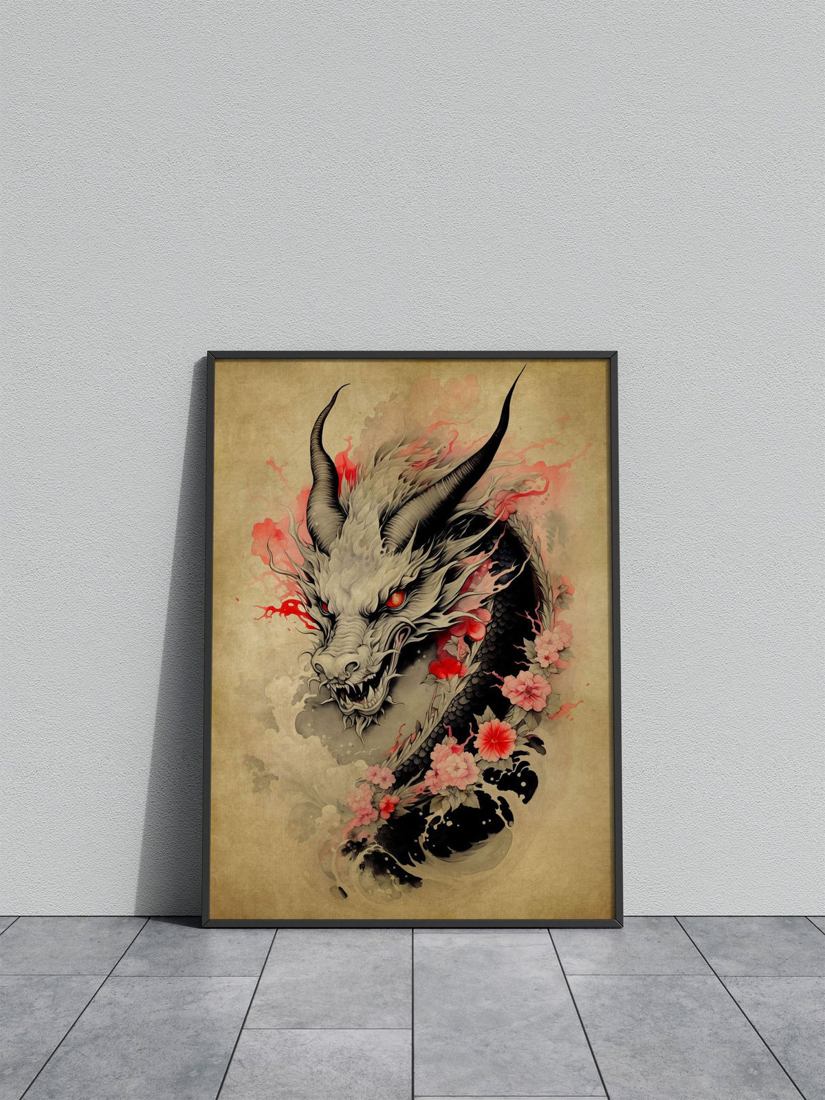 Dragon Scroll No10 Asian Style Poster | Wall Art for Home & Office | High-Quality Print - High-Quality Visual Display
