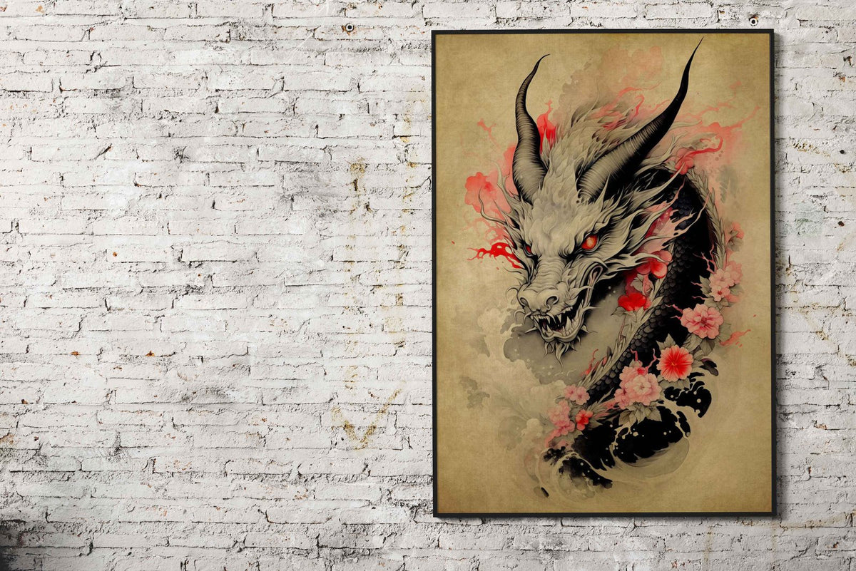 Dragon Scroll No10 Asian Style Poster | Wall Art for Home & Office | High-Quality Print - High-Quality Visual Display