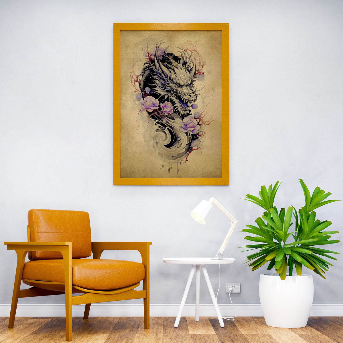 Dragon Scroll No4 Asian Style Poster | Wall Art for Home & Office | High-Quality Print - High-Quality Visual Display
