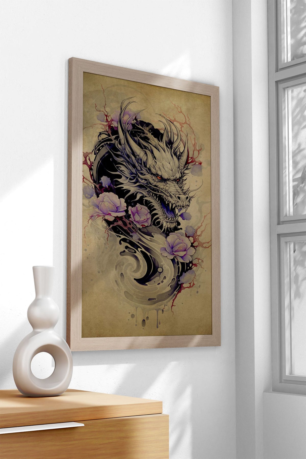 Dragon Scroll No4 Asian Style Poster | Wall Art for Home & Office | High-Quality Print - High-Quality Visual Display