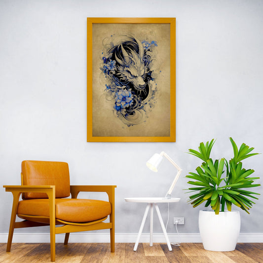 Dragon Scroll No5 Asian Style Poster | Wall Art for Home & Office | High-Quality Print - High-Quality Visual Display