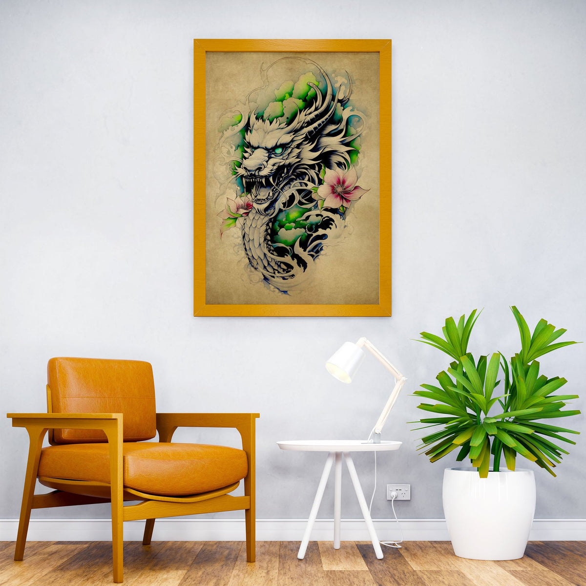 Dragon Scroll No7 Asian Style Poster | Wall Art for Home & Office | High-Quality Print - High-Quality Visual Display