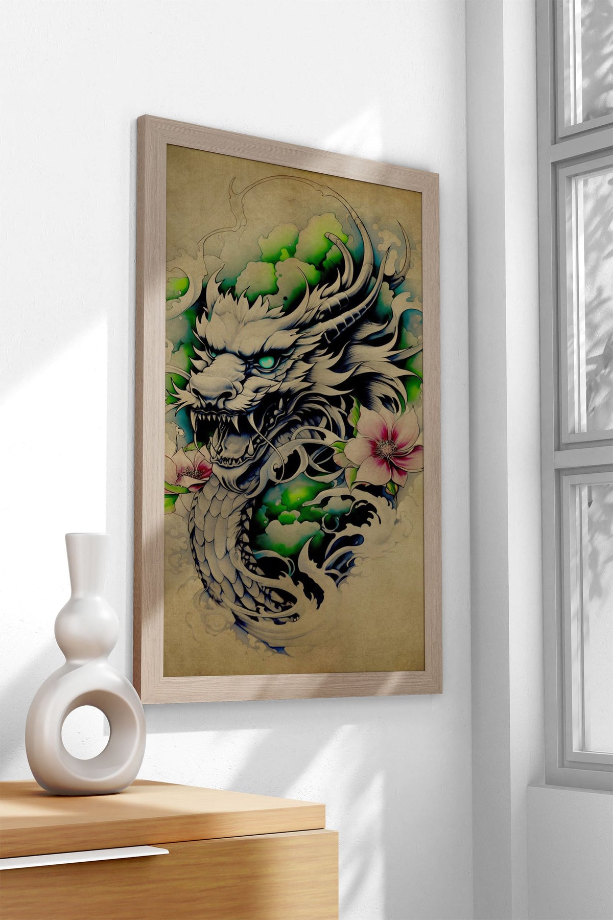 Dragon Scroll No7 Asian Style Poster | Wall Art for Home & Office | High-Quality Print - High-Quality Visual Display