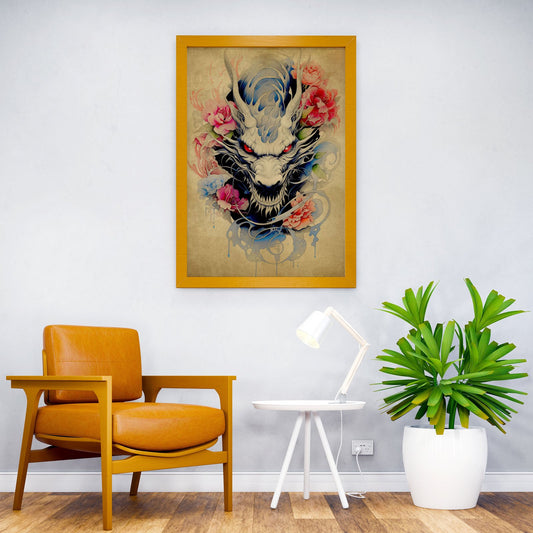 Dragon Scroll No9 Asian Style Poster | Wall Art for Home & Office | High-Quality Print - High-Quality Visual Display