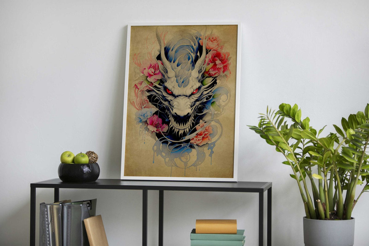 Dragon Scroll No9 Asian Style Poster | Wall Art for Home & Office | High-Quality Print - High-Quality Visual Display