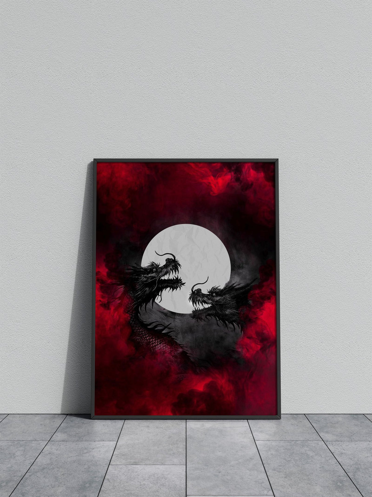 Dragon Smoke Art Asian Style Poster | Wall Art for Home & Office | High-Quality Print - High-Quality Visual Display