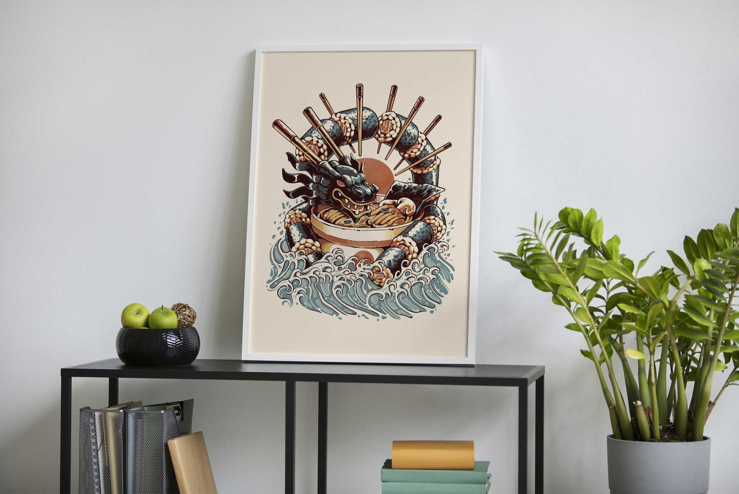 Dragon Sushi Ramen Asian Style Poster | Wall Art for Home & Office | High-Quality Print