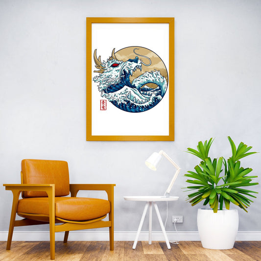 Dragon Wave Off Kanagawa Asian Style Poster | Wall Art for Home & Office | High-Quality Print - High-Quality Visual Display