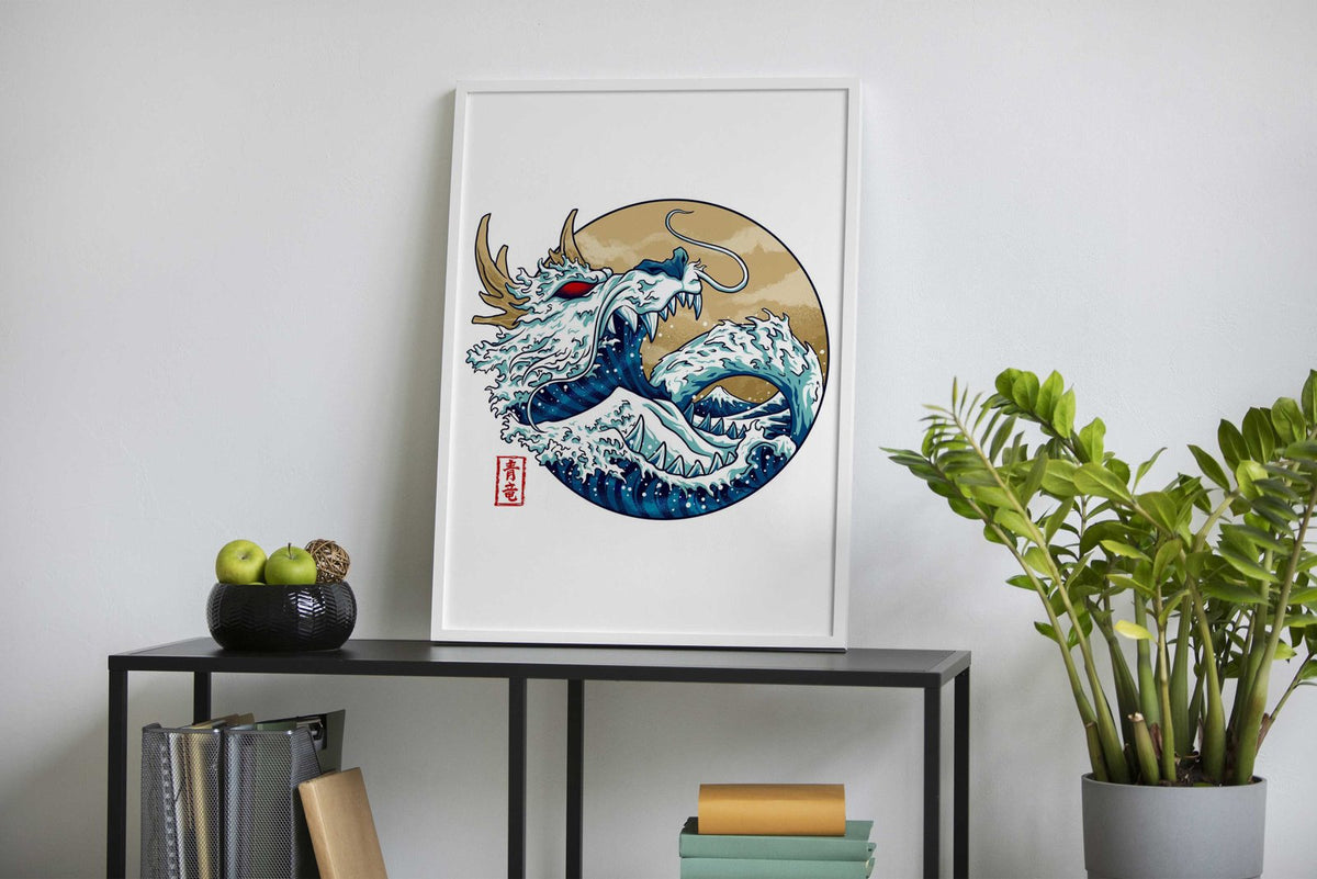 Dragon Wave Off Kanagawa Asian Style Poster | Wall Art for Home & Office | High-Quality Print - High-Quality Visual Display