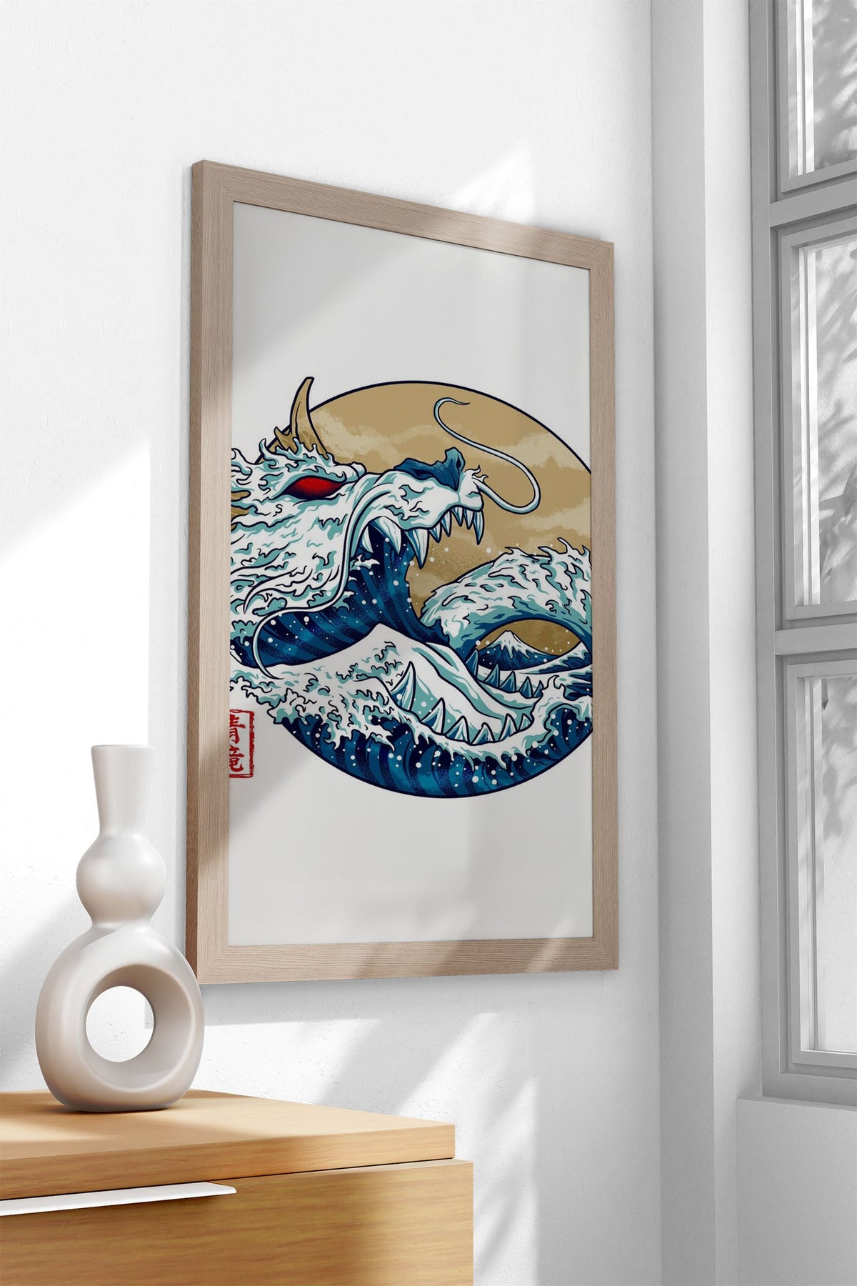 Dragon Wave Off Kanagawa Asian Style Poster | Wall Art for Home & Office | High-Quality Print - High-Quality Visual Display