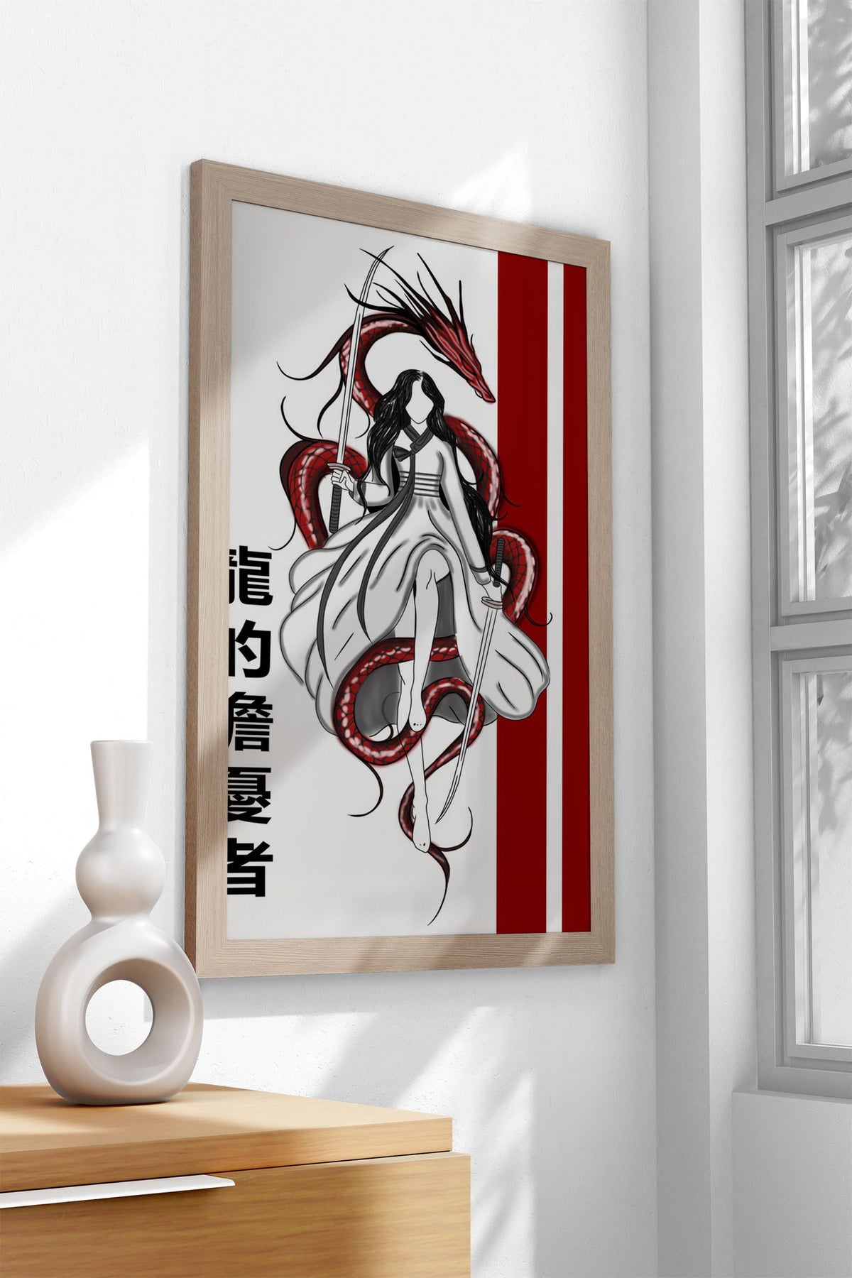 Dragon Worrier Asian Style Poster | Wall Art for Home & Office | High-Quality Print - High-Quality Visual Display
