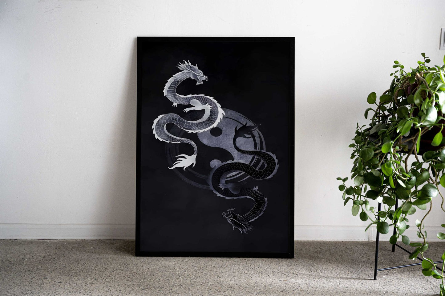 Dragon Yin Yang II Asian Style Poster | Wall Art for Home & Office | High-Quality Print