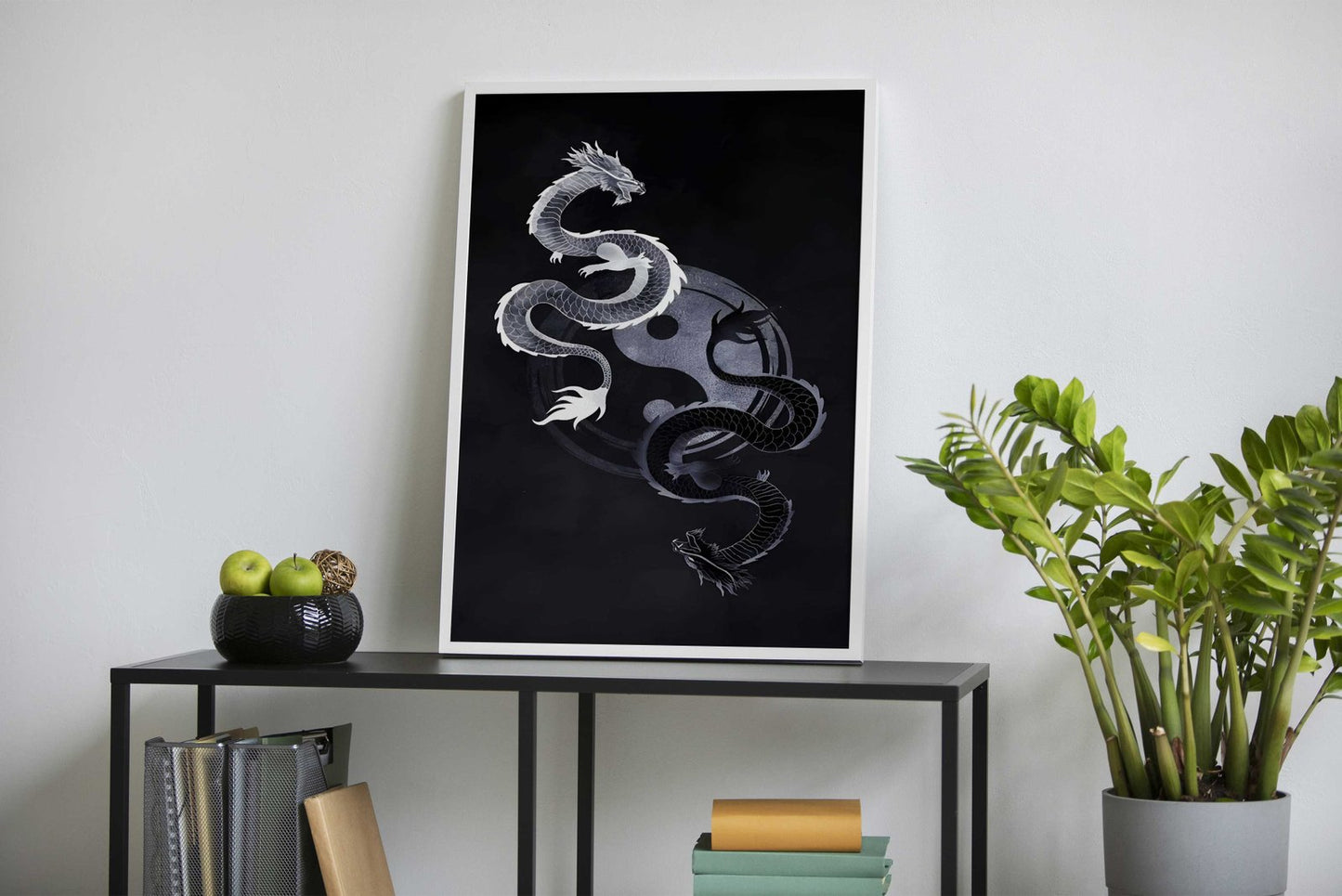 Dragon Yin Yang II Asian Style Poster | Wall Art for Home & Office | High-Quality Print