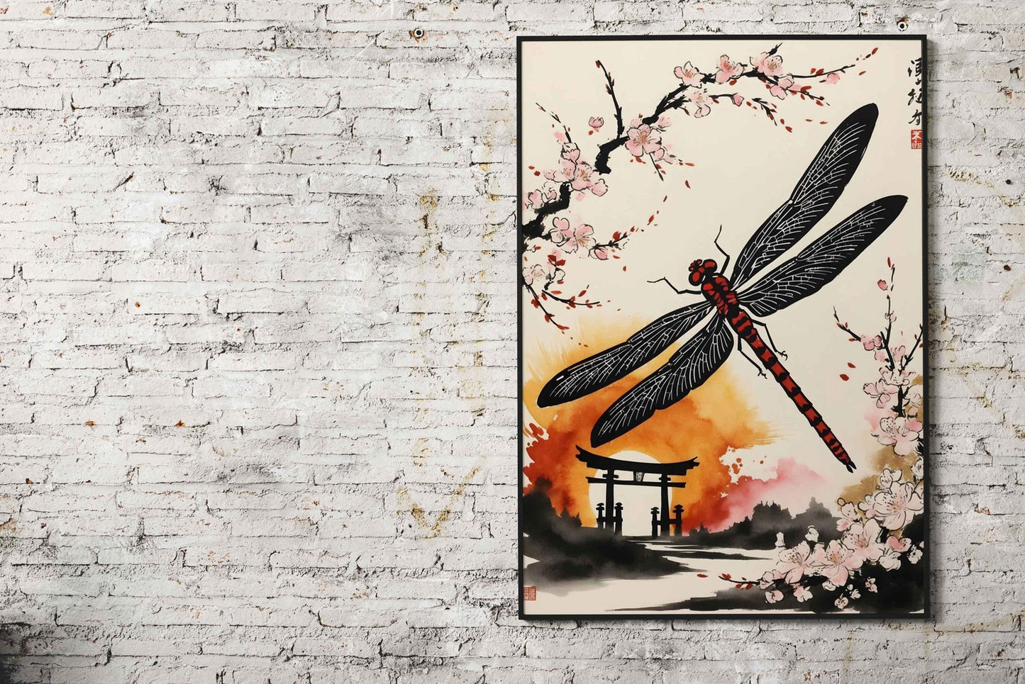 Dragonfly Japan Painting Asian Style Poster | Wall Art for Home & Office | High-Quality Print