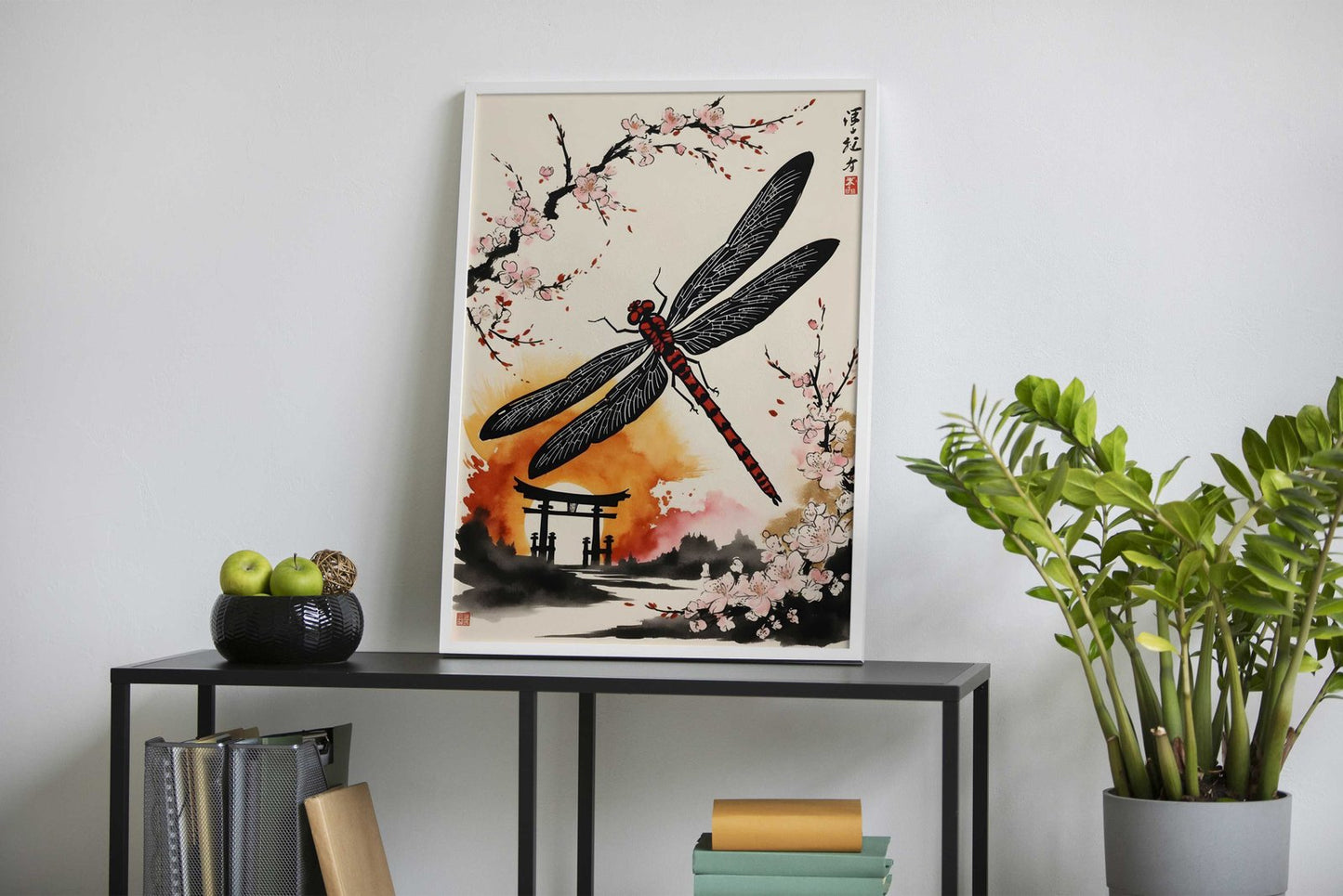 Dragonfly Japan Painting Asian Style Poster | Wall Art for Home & Office | High-Quality Print