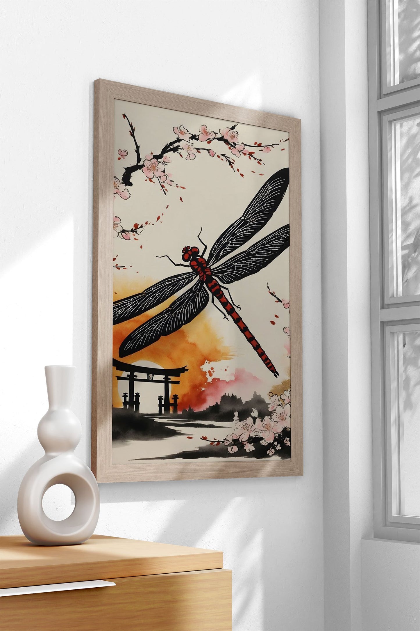 Dragonfly Japan Painting Asian Style Poster | Wall Art for Home & Office | High-Quality Print
