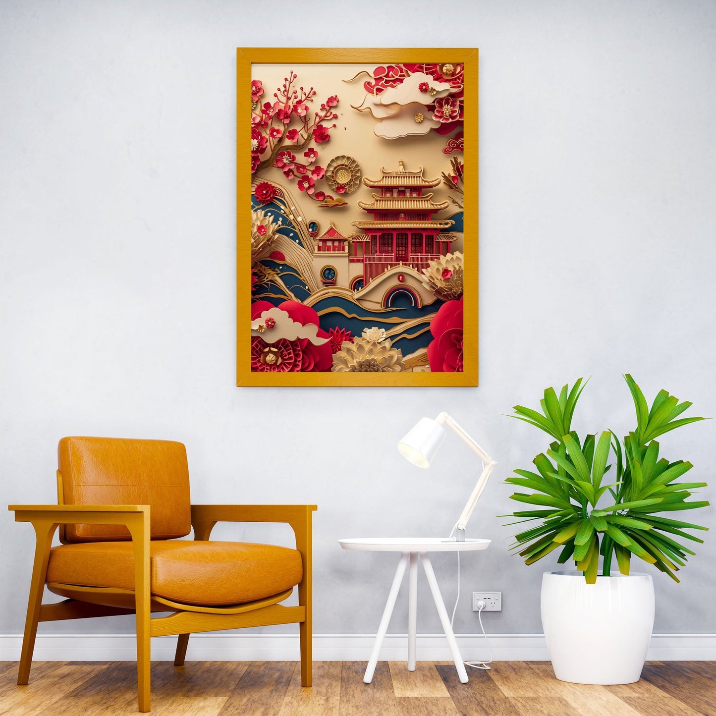 Dragons Embrace Asian Style Poster | Wall Art for Home & Office | High-Quality Print - High-Quality Visual Display