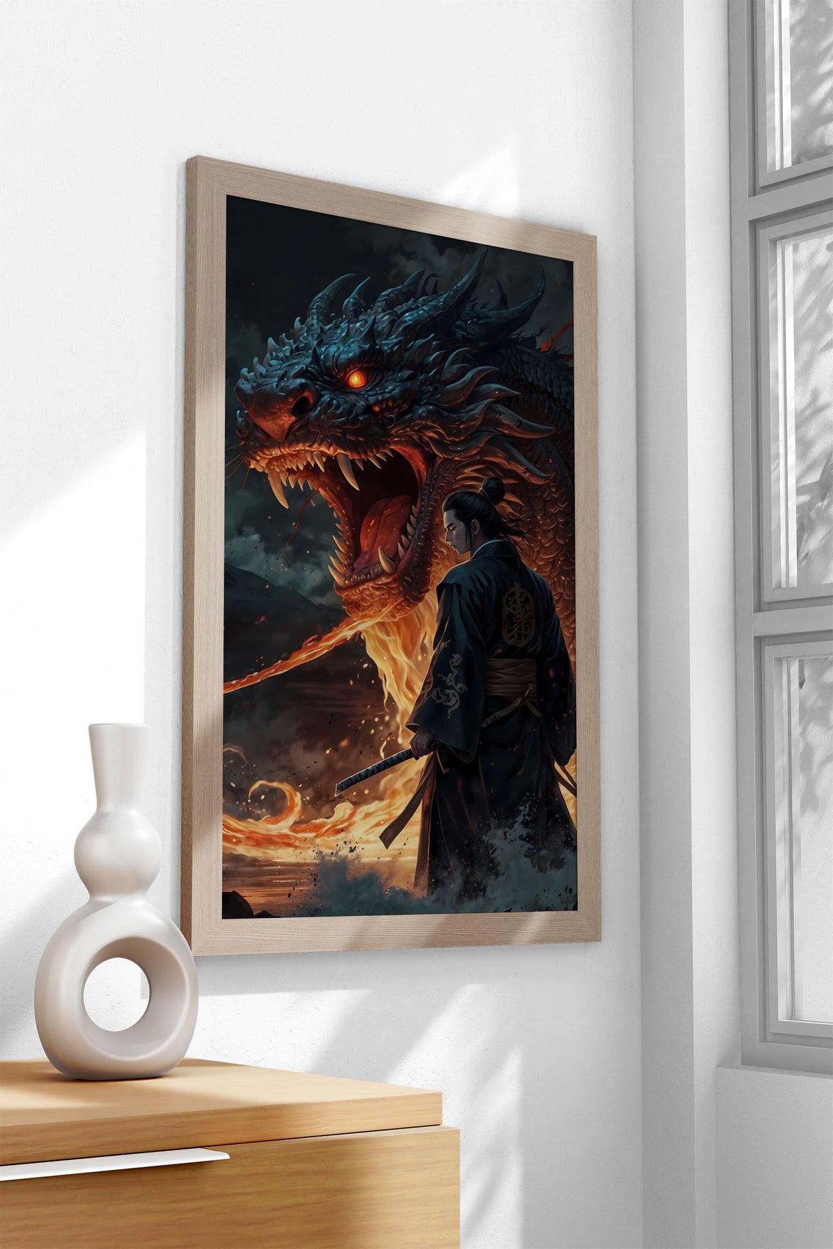Dragons Fury Asian Style Poster | Wall Art for Home & Office | High-Quality Print - High-Quality Visual Display