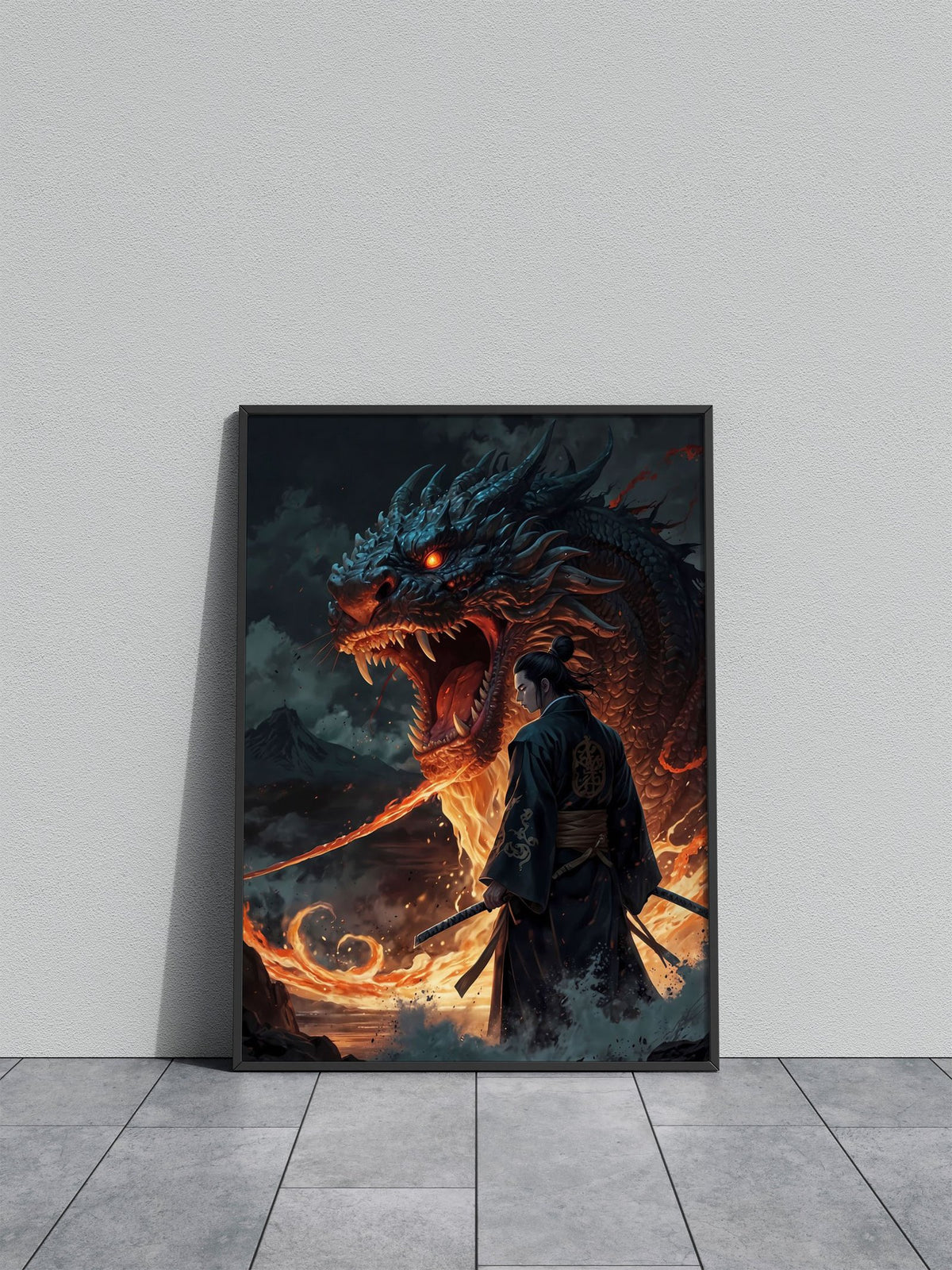 Dragons Fury Asian Style Poster | Wall Art for Home & Office | High-Quality Print - High-Quality Visual Display