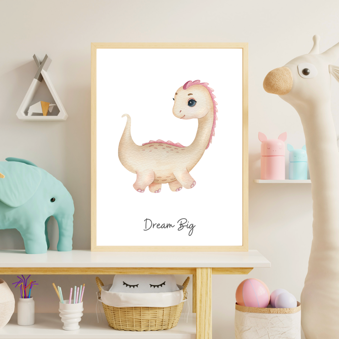 Dinosaur Dreams: Kids' Inspirational Print