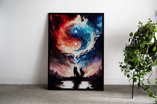 Dreaming Yin and Yang Asian Style Poster | Wall Art for Home & Office | High-Quality Print - High-Quality Visual Display